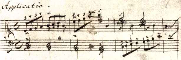 Applicatio with J.S. Bach's own fingerings