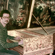 The author at the Taskin Baroque harpsichord in Paris Conservatoire